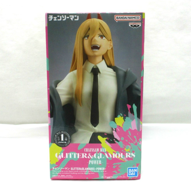 Chainsaw Man Power Figura Banpresto GLITTER&GLAMOURS caja