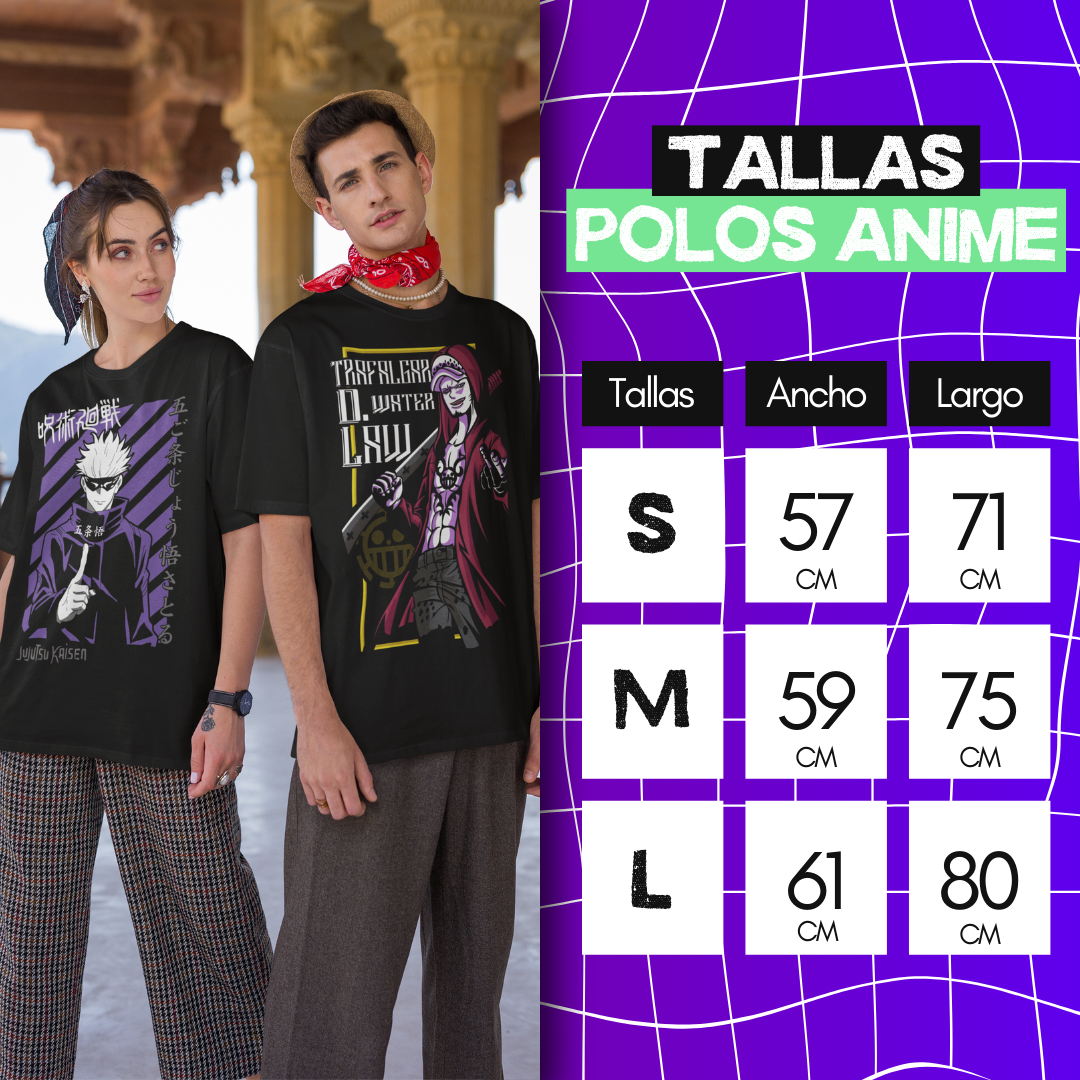 tabla de tallas polos oversize homidori