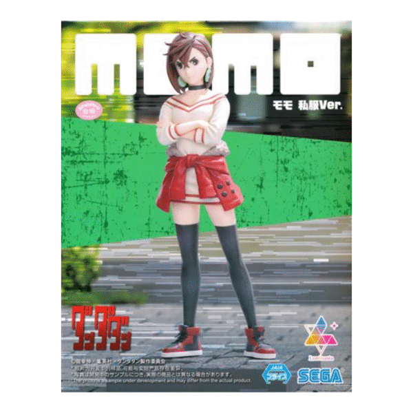 Dandadan Ayase Momo Figura Sega Luminasta Shifuku Ver. caja