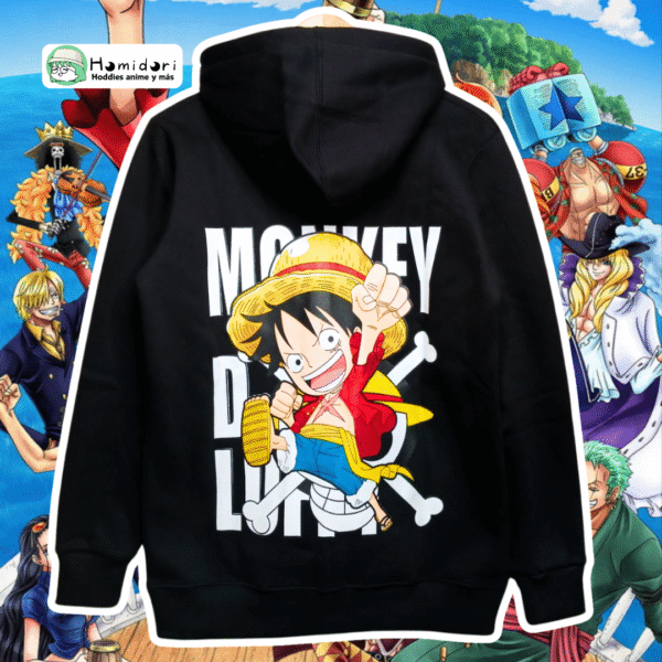 Casaca One Piece Luffy Negro Unisex