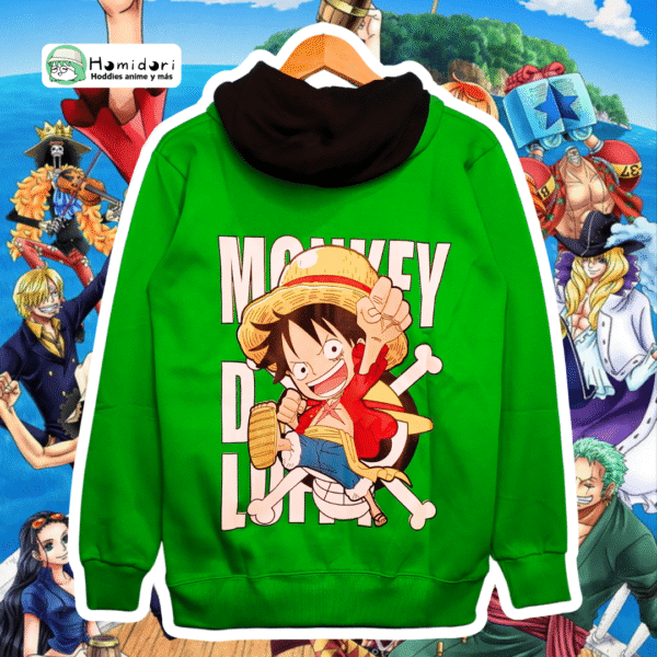 Casaca One Piece Luffy Verde Unisex