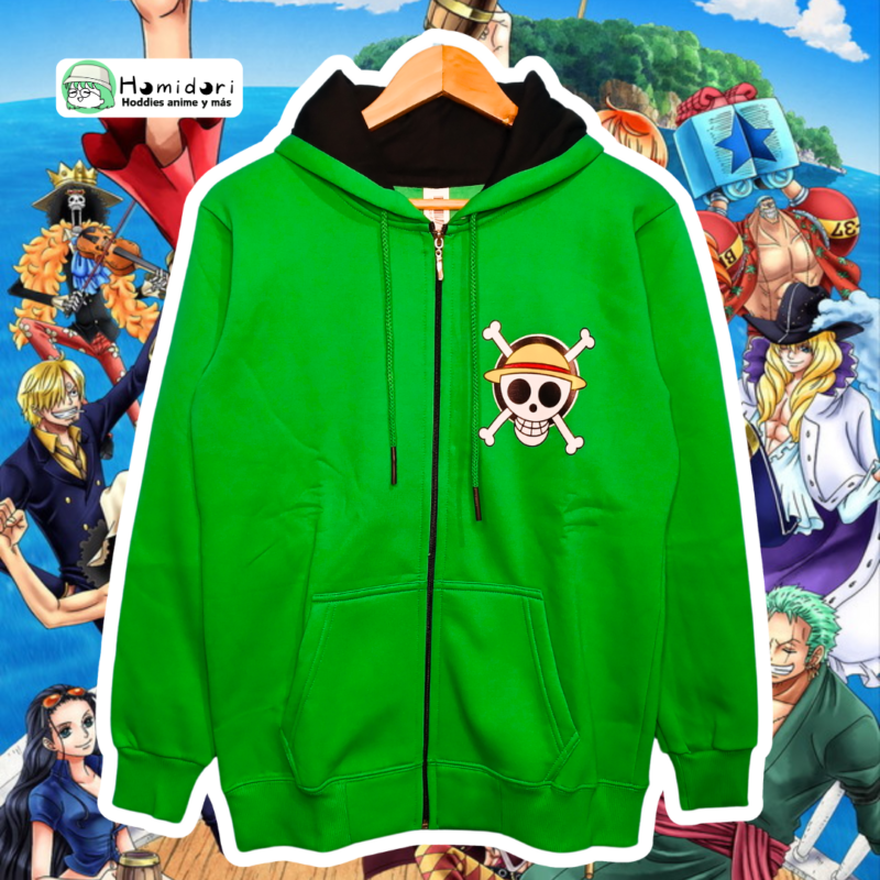 Casaca One Piece Luffy Verde Unisex