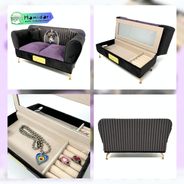 Kuromi 20th Anniversary Sofa-shaped (Caja de joyería)) (1) Kuromi 20th Anniversary Sofa-shaped (Caja de Joyas)