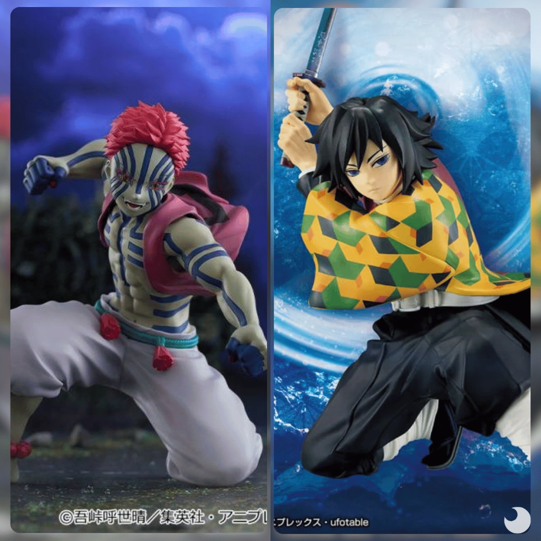 Demon Slayer Tomioka (Vibration Stars) & Akaza (Noodle Stopper) (x2 figuras) juguetes y juegos anime peru homidori
