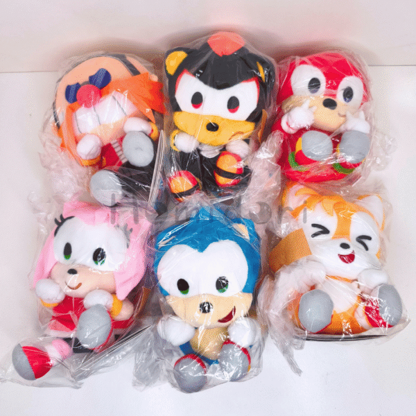 SONIC & FRIENDS Hyokopyoko Plush Set Completo (Vol. 1 y Vol. 2) Sonic, Amy, Tails, Shadow, Doctor Egg Man, Knuckles